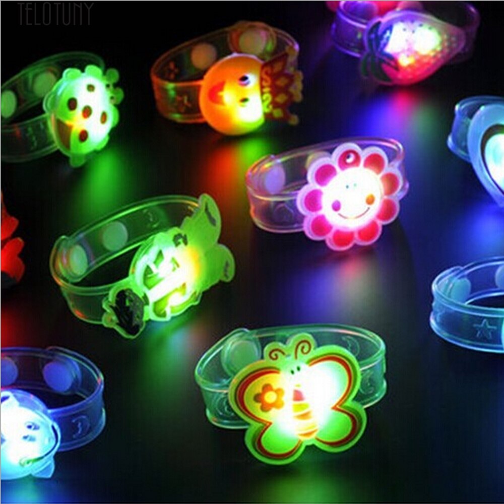 Telotuny baby light verlichte polsband flits speelgoed kinderen lichtgevende pols hand nemen dansfeest diner feest  z0123