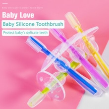 Cepillos dentales de silicona suave para bebé, cepillos de dientes para niño, herramienta para recién nacido, mordedor para bebé, salud y seguridad