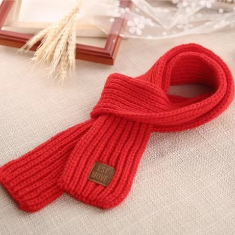 Bufanda de invierno para niños, abrigo de cuello para niño y niña, envoltura de cuello de bebé de lana cálida, cuello de punto para bebé de otoño: red