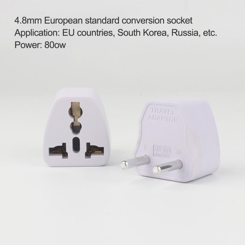 Ac 250V 10A 800W Universele Plug Adapter International Travel Adapter Stekker Converter Stopcontact 4.0Mm EUTSLM1: 03