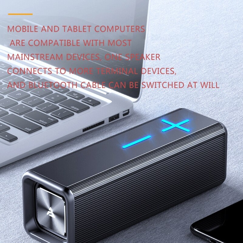 N0hc kabellose, bluetooth-kompatible 5.0- lautsprecher-stereo-tragbare musikbox-player für outdoor-reisen, seltene-erden-lautsprecher