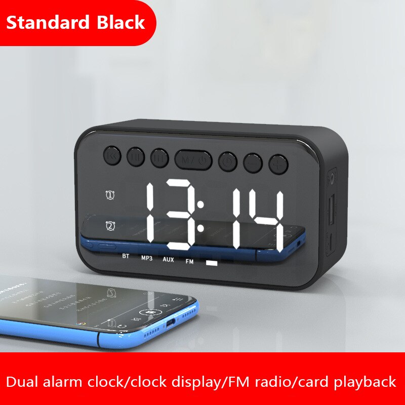 Mirror Digitale Wekker Radio Met Bluetooth 5.0 Spe... Grandado