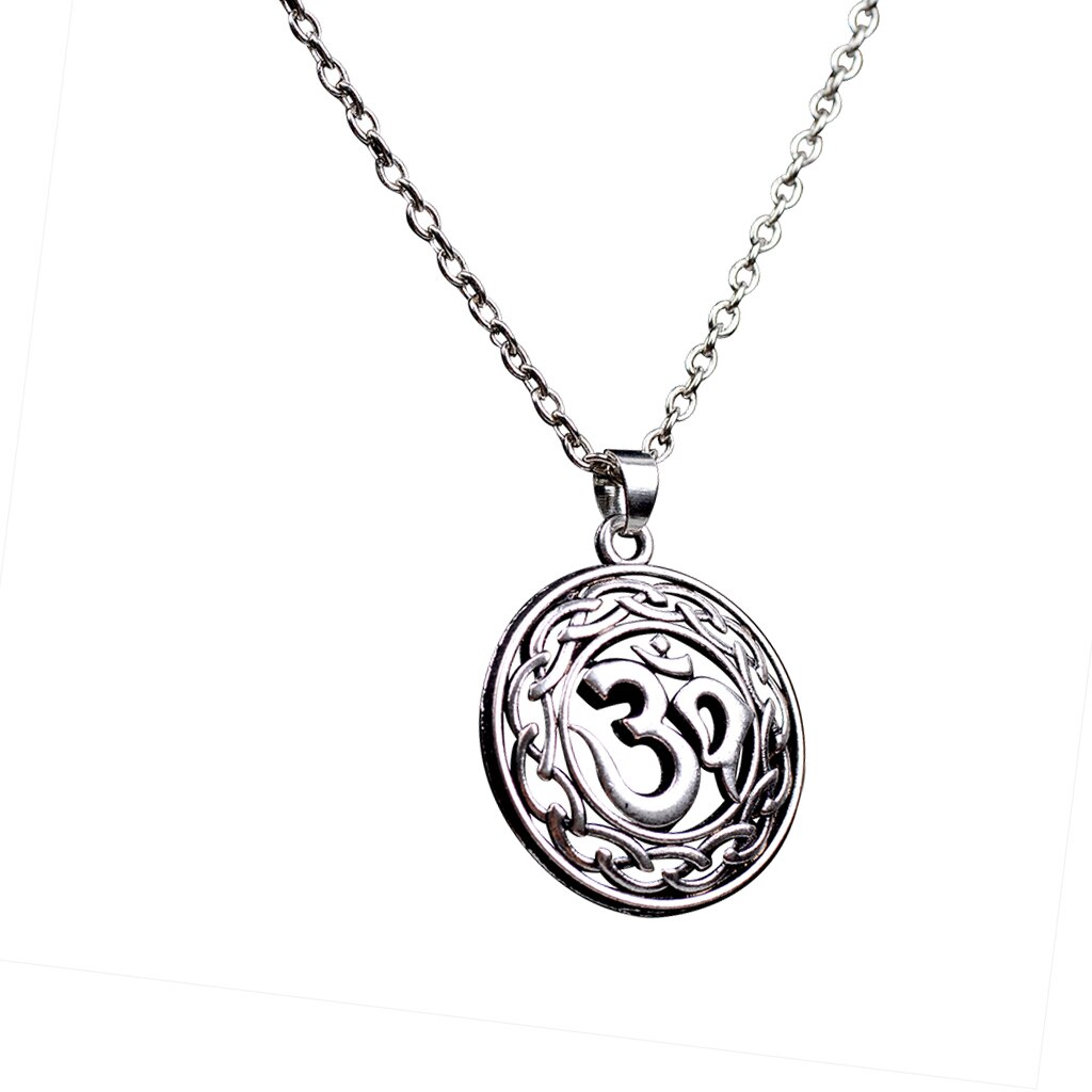 India Ethnic Om Aum Symbol Pendant Hindu Yoga Chain Necklace Lucky Charms Jewelry