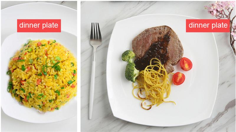 8 inch, fine bone china japanese plates and dishes, white porcelain square plates, rectangular plate, pottery dinnerware