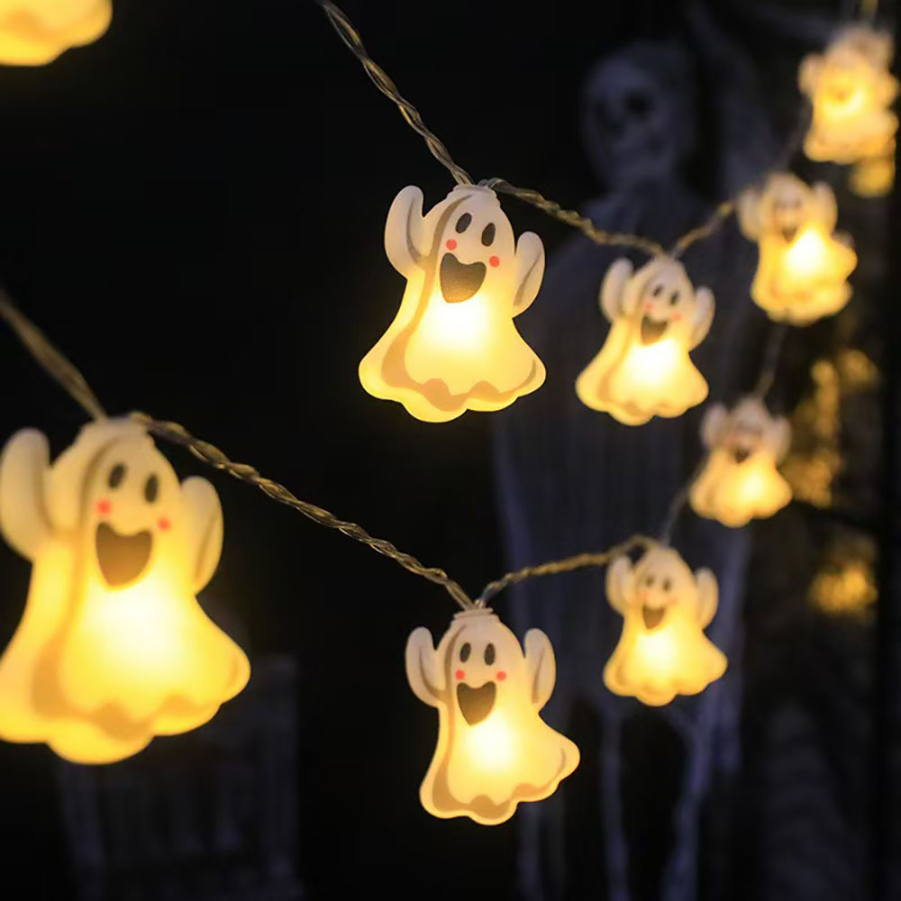 Halloween decoratie LED-lichtslingers, pompoen Ghost spinnenweb hanglamp, thuis buiten lantaarn rekwisieten