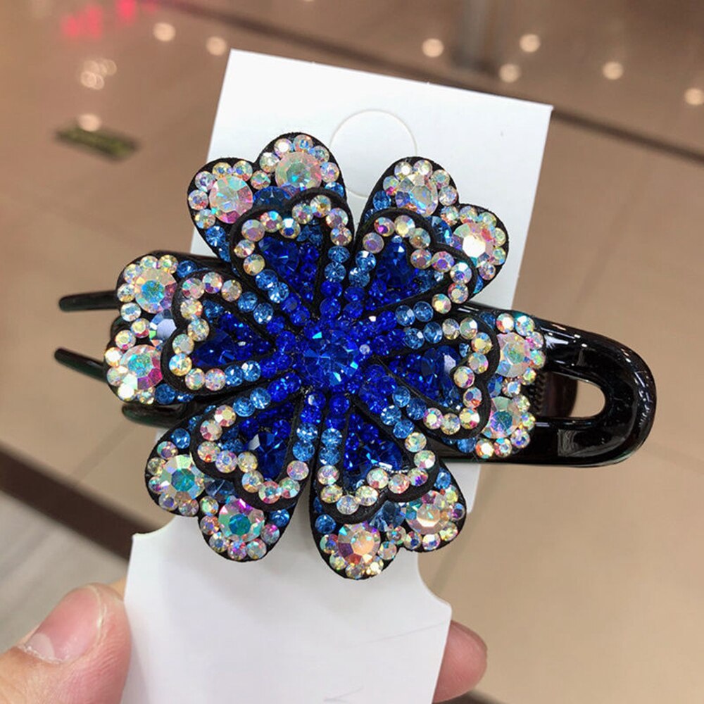 Épingle à cheveux en cristal pour femmes, pince à cheveux en forme de bec de canard avec strass, bijoux de coiffure pour filles, outils de coiffure,