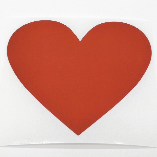 50pcs Scratch Off Stickers 70x80mm Love Heart Shape Gold Silvery Red Color Blank For Secret Code Cover Home Game Wedding Message: Red