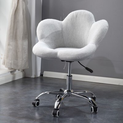 Balcon chambre chaise adulte mignon unique petite chaise de loisirs et tabouret amovible disque de levage chambre chaise: gray - linen A