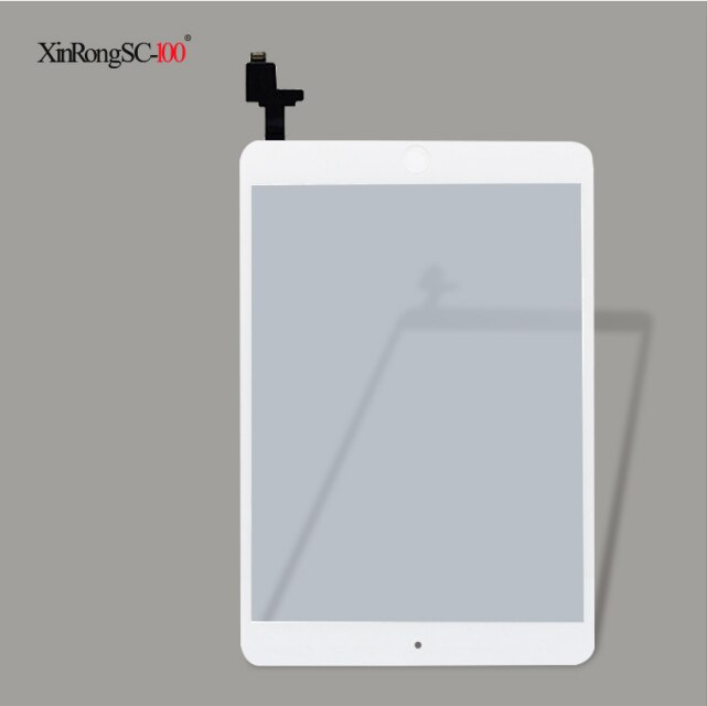 Für iPad Mini 1 2 Mini1 Mini2 A1432 A1454 A1455 A1489 A1490 A1491 Lcd Touch Screen Digitizer + IC Chip anschluss Flex + Schlüssel Taste: only white touch