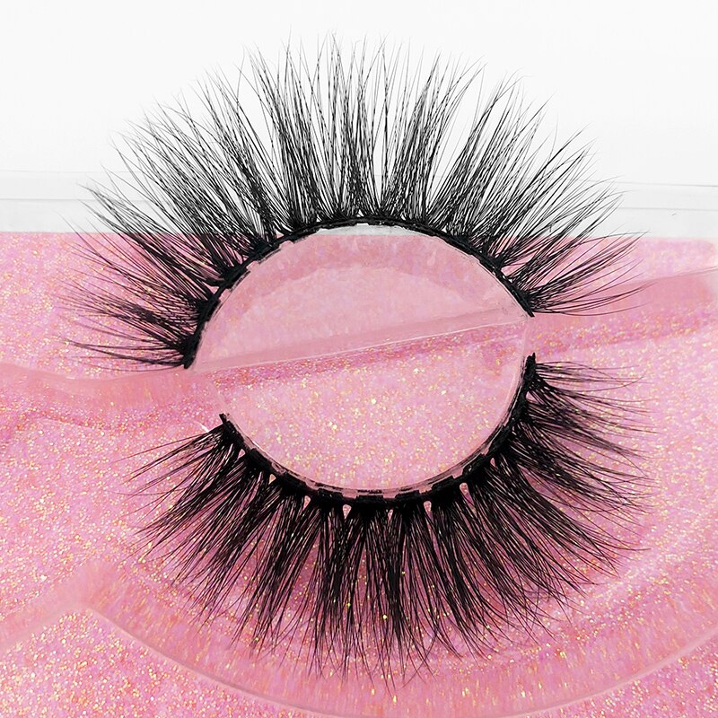 10 bulk fluffiga lösögonfransar 3d minkfransar återanvändbara handgjorda naturliga ögonfransar faux cilios: A19