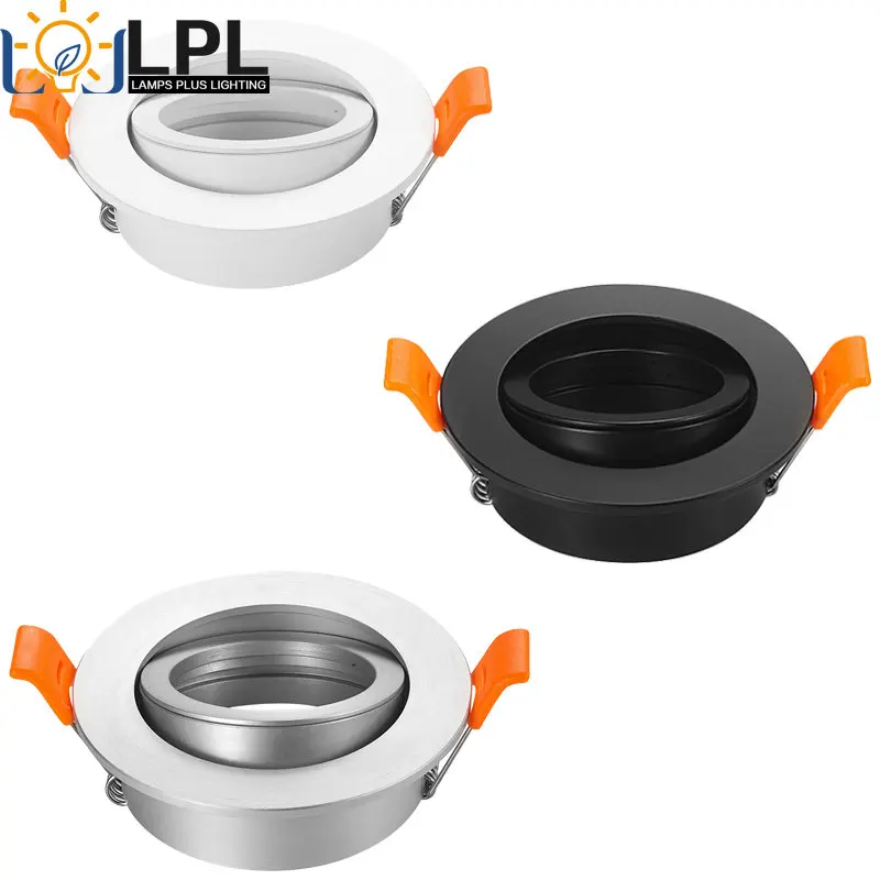 aluminium rund hvit ledet downlight ledet få øye på lys ramme holdere  MR16 gu10 gu5.3 lampe armaturer ledet tak downlight armatur
