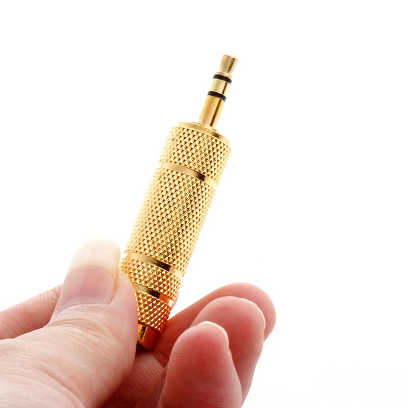 Microphone 6.35 mm Female to 3.5 mm Male Stereo Connector Adapter Plug