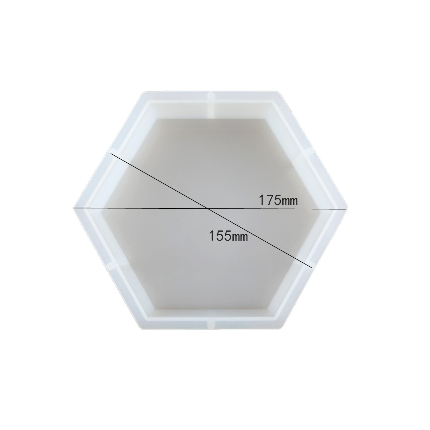 DIY geometría cubo grande espécimen amor resina epoxi molde redondo rectángulo espejo moldes de silicona para fundición de resina hacer decoración del hogar: Gris
