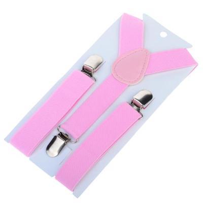 1Pc Soild Kleur Kinderen Riem Verstelbare Bretels Baby Jongens Meisjes Bretels Clip-On Y-Back Braces Elastische kids: Pink