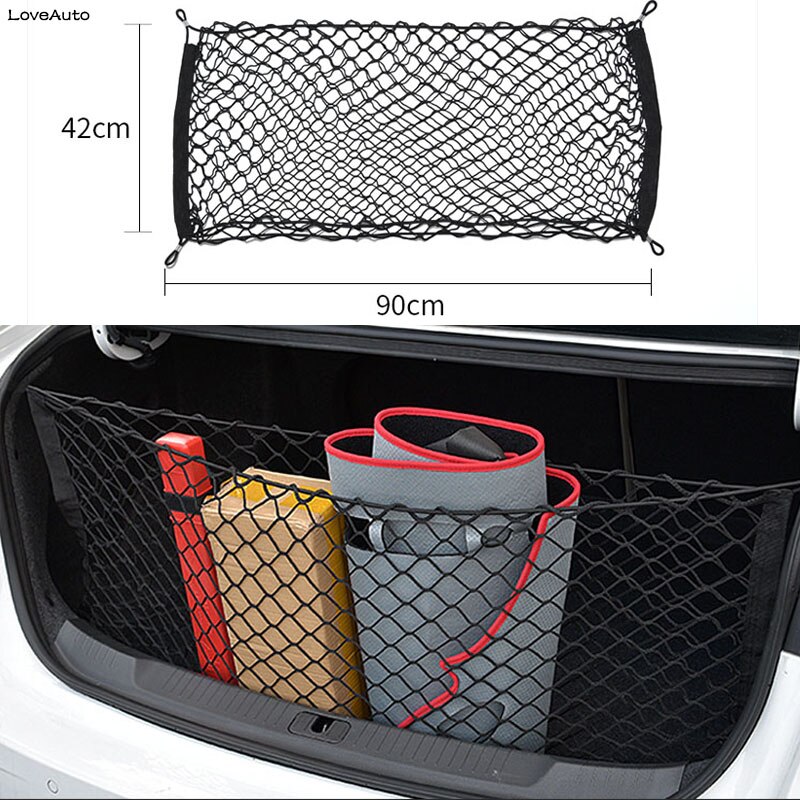 Car Boot Trunk Luggage Storage Mesh Net Nylon Elastic Mesh Net Bag With Hooks For Nissan X-trail Xtrail T32: Type B