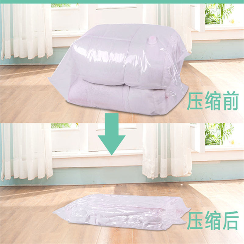 Sacchetto sottovuoto addensato per riporre gli abiti trasparenti per la casa, confezione per sacchetti salvaspazio da viaggio a compressione sigillata