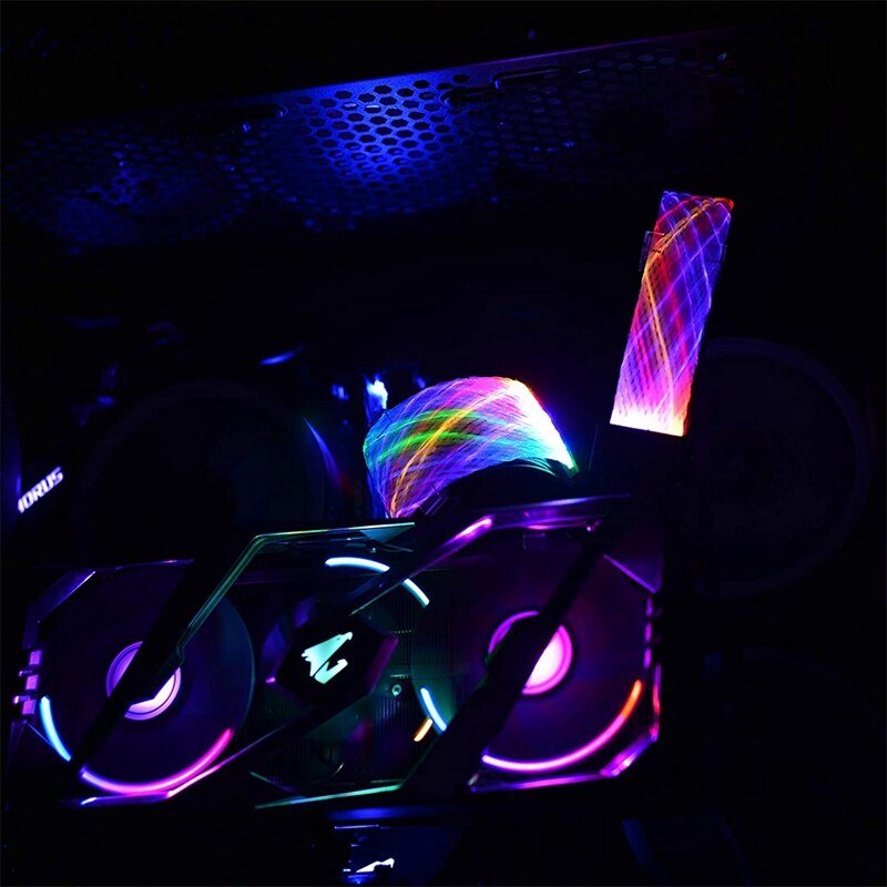 Dubbele 8 Pin Pcie Rgb Verlengkabel, cpu Synchronisatie 8Pin Argb Verlengkabel Voor Beeld Kaart Via 5V Synchrone