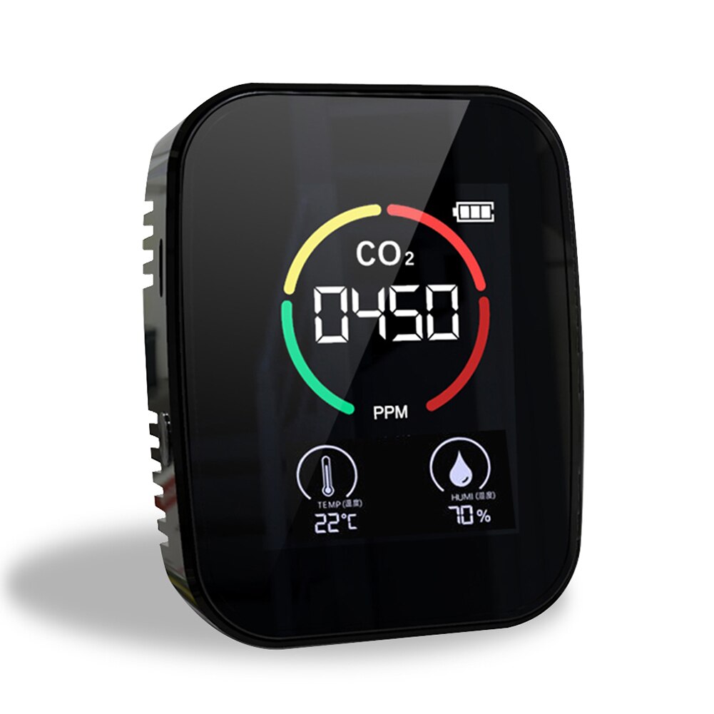 3-in-1 Intelligent Carbon Dioxide Detector Lightweight Measuring Tool Indoor Air Monitor Thermometer Hygrometer: RED