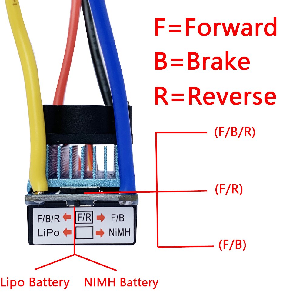 480A Esc Rc Boot Air Cooling 380/540/775 Brushed Motor Speed Controller Dual Mode Regulator Band Rem Voor 1:10 auto Aas Boot