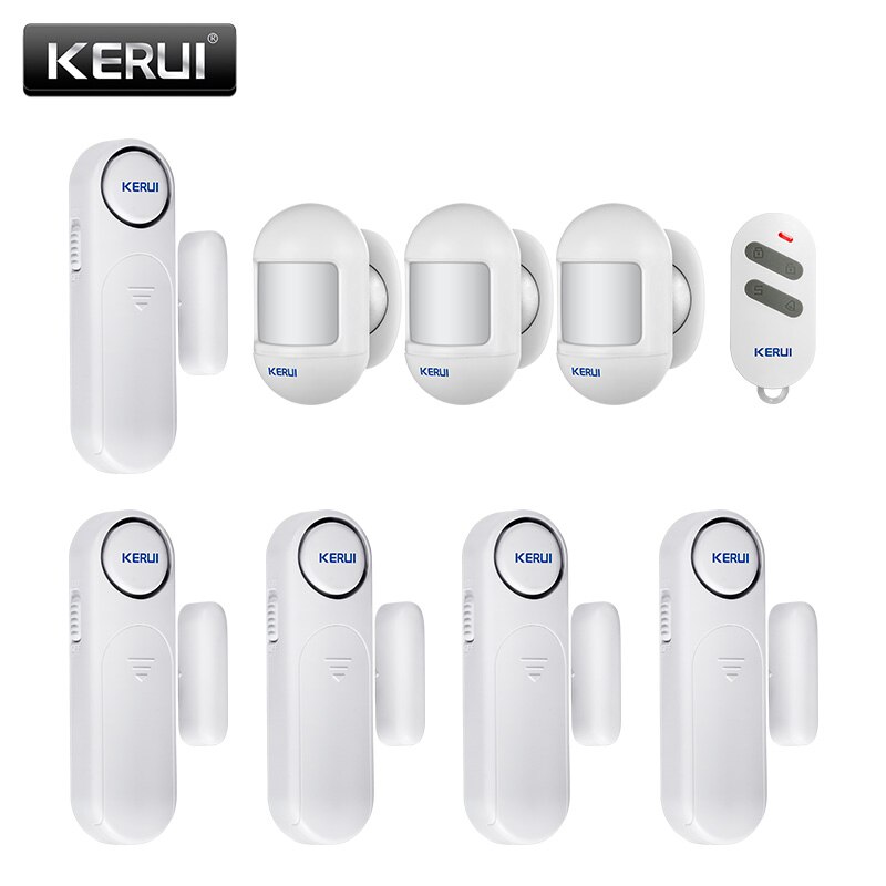 Corina 300ft 120dB Draadloze Deur/Raam Sensor Alarm Anti-Diefstal Deur Alarmen Afstandsbediening Voor Home Safety Security pir Rook: KIT12 Alarm