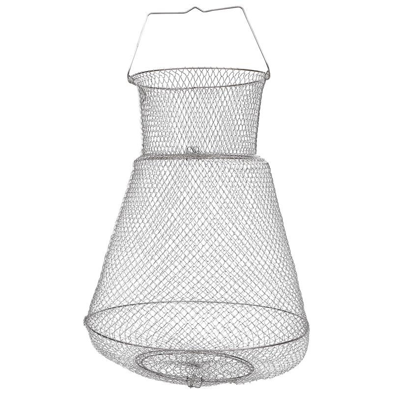 1Pc Rvs Vis Tas Outdoor Vissen Kooi Opvouwbare Krabben Trap Net: Default Title