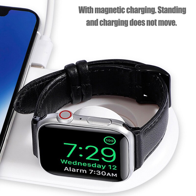 Horloge Magnetische Oplader Qi Draadloze Oplader Pad Voor Apple Iwatch 5 4 3 2 Iphone 11 Pro Xs Max Xr 8 Plus Draadloze Snel Opladen