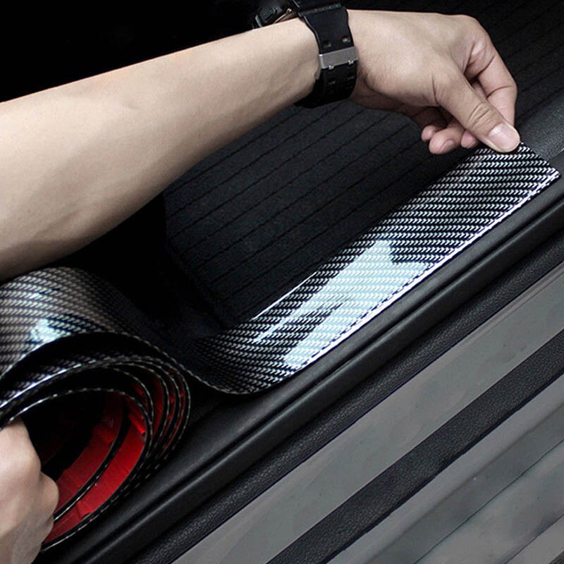 5D Car Sticker Carbon Fiber Rubber Styling DIY Sill Bumper Sticker for Auto Accessories JLD