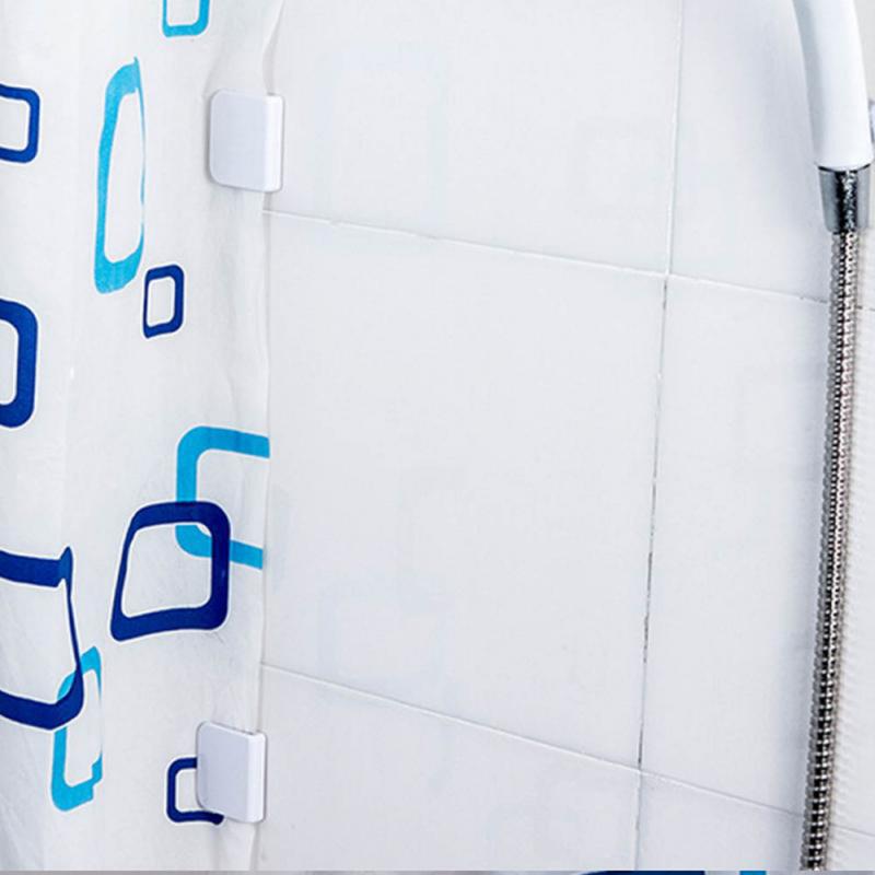 Home Decoratie 2 Stuks Douchegordijn Ringen Klemmen Gordijn Clips Bad Gordijn Rod Clips Gordijn Staaf Vaste Clip Opknoping Rack haak