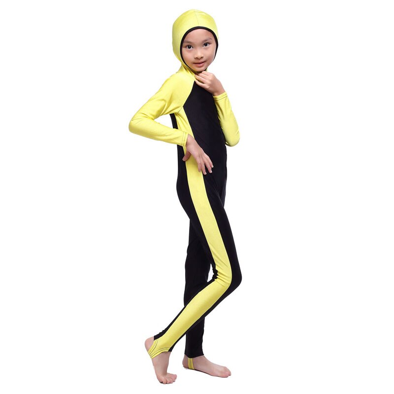 HaleyChan-bañador tradicional de para Niña musulmana, Burkini, traje de baño para niña, ropa de playa para niña, Banador