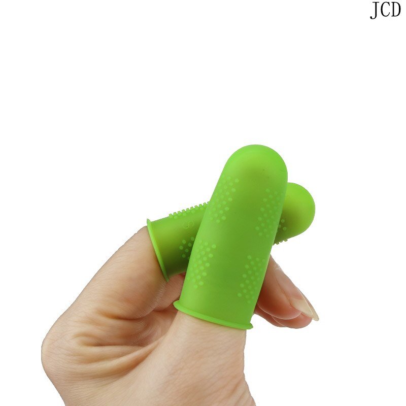 Jcd 5 stk / sæt silikone finger beskytter ærme dækning anti-skære varmebestandig skridsikker fingerdæksel til madlavning køkkenredskaber