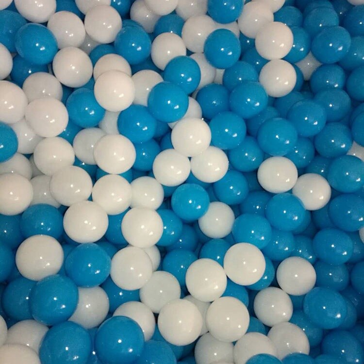 100pcs/lot Environmental Safe Blue and White Soft Water Pool Ocean Toy Ball Baby Funny Toys Air Ball Pits Outdoor Fun Sports