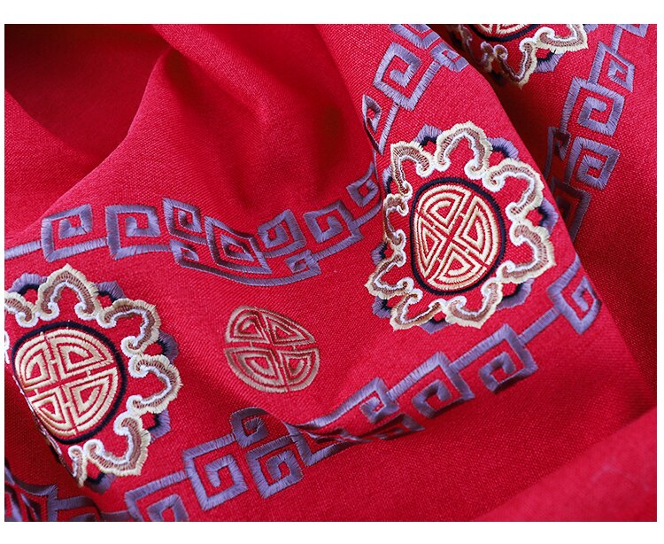 Geweven Bekleding Stof Borduren Stof Chinese Stoffen Fabrikant: Rood