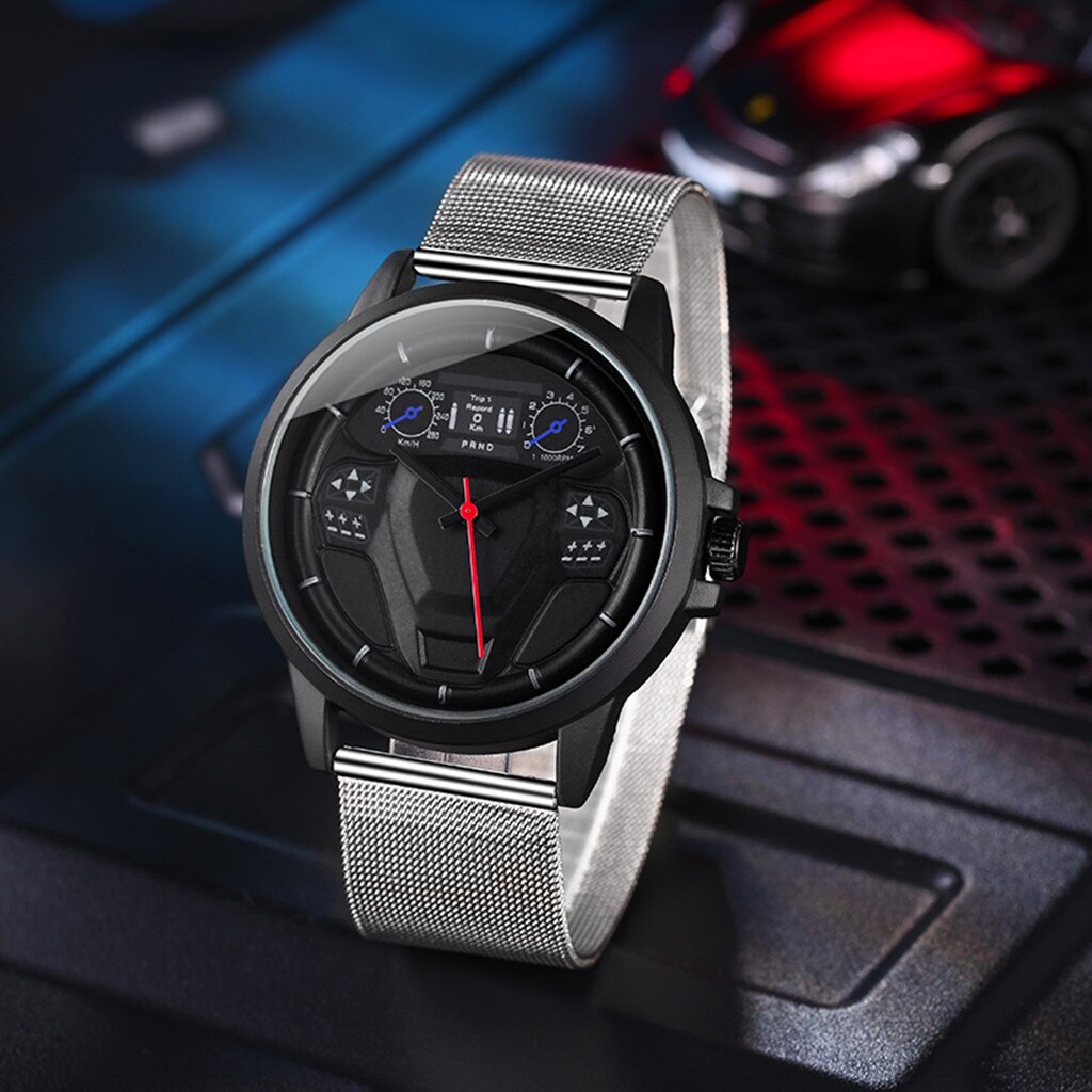 Mannen Horloges Relogio Masculino Richting Disc Cab Grote Wijzerplaat Mannen Mode Horloge Stalen Band Horloge Voor Mannen reloj Hombre