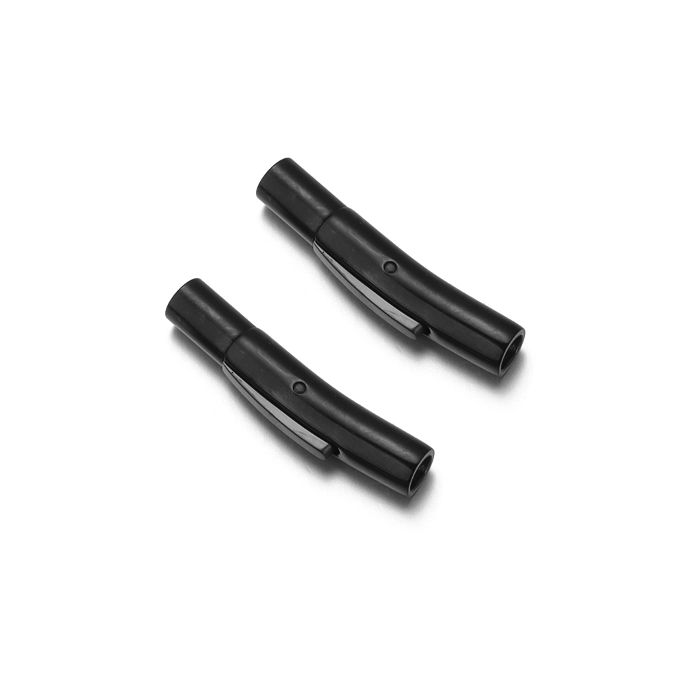 1 Stück Edelstahl-Magnetverschluss, passend für Durchmesser 3/4/5/6 mm, Lederband, Metallschnalle für Schmuckherstellung, DIY-Stecker-Zubehör: S / WEISS
