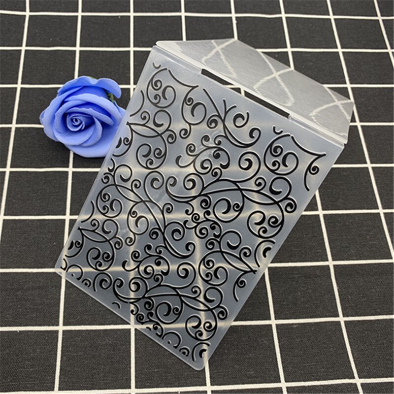 Leaves Curved Lace Plastic Embossing Folder For Scrapbook DIY Album Card Tool Template
