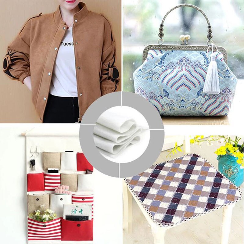 Self Adhesive Sticker Cotton Polyester Wadding Batting Interlining Filler Purse Patchwork Quilting Craft DIY Projects Lining