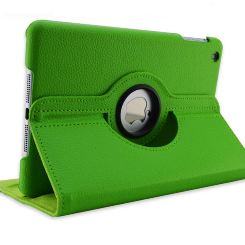 360 Degrees Rotating PU Leather Flip Cover Case For iPad Mini 1 2 3 Stand Holder Cases Smart Tablet Case A1432 A1454 A1600 A1490: Green