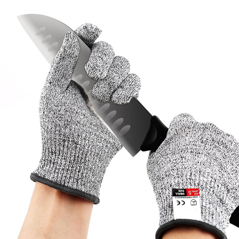 Skärresistenta handskar livsmedelskvalitet nivå 5 skyddstråd metallhandske säkerhet köksträdgård skär handskar för ostron shucking fisk