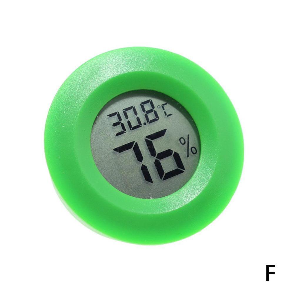 Mini LCD Thermometer Hygrometer Practical Digital Indoor Hygrometer LCD Humidity Round Mete Temperature Thermometer Display P0L7: Green
