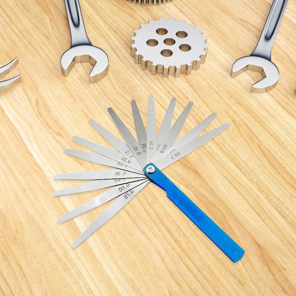Measurement Height Limit Gauge Tools 17 Blade Thickness Tappet Valve Feeler Gauge Set Wood Measure Ruler Profile Marking Tool