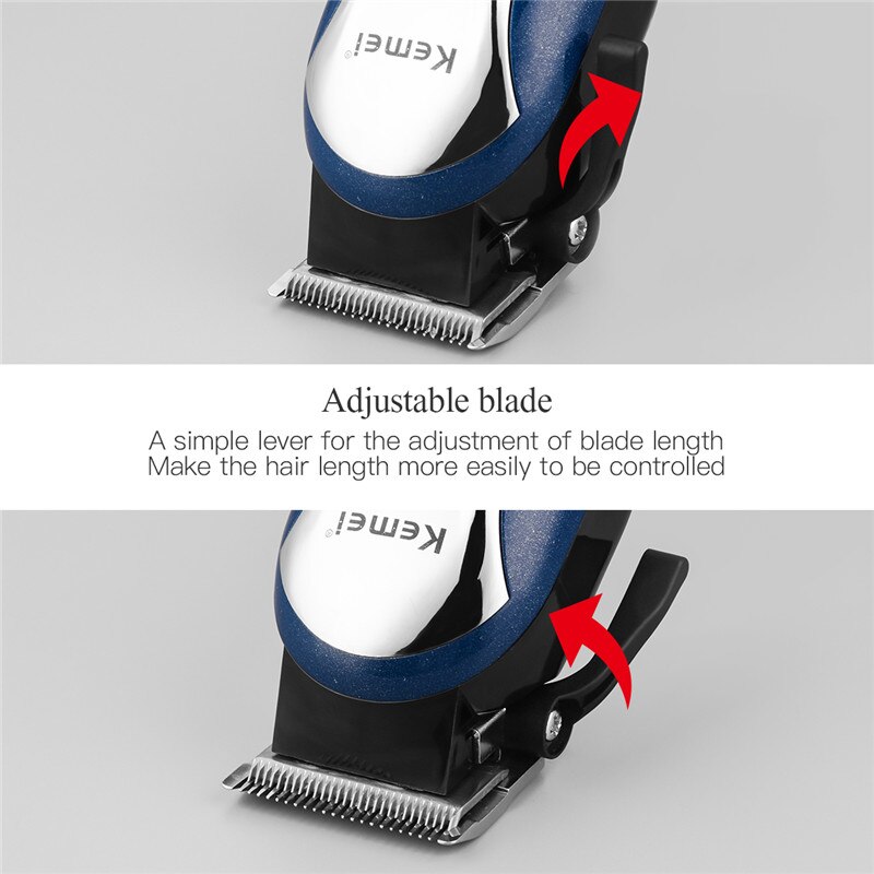 Kemei KM-1995 Professional Hair Clipper Men Cordless Hair Trimmer Stainless Steel Cutter Blade LCD Display Hair Cutting Machine