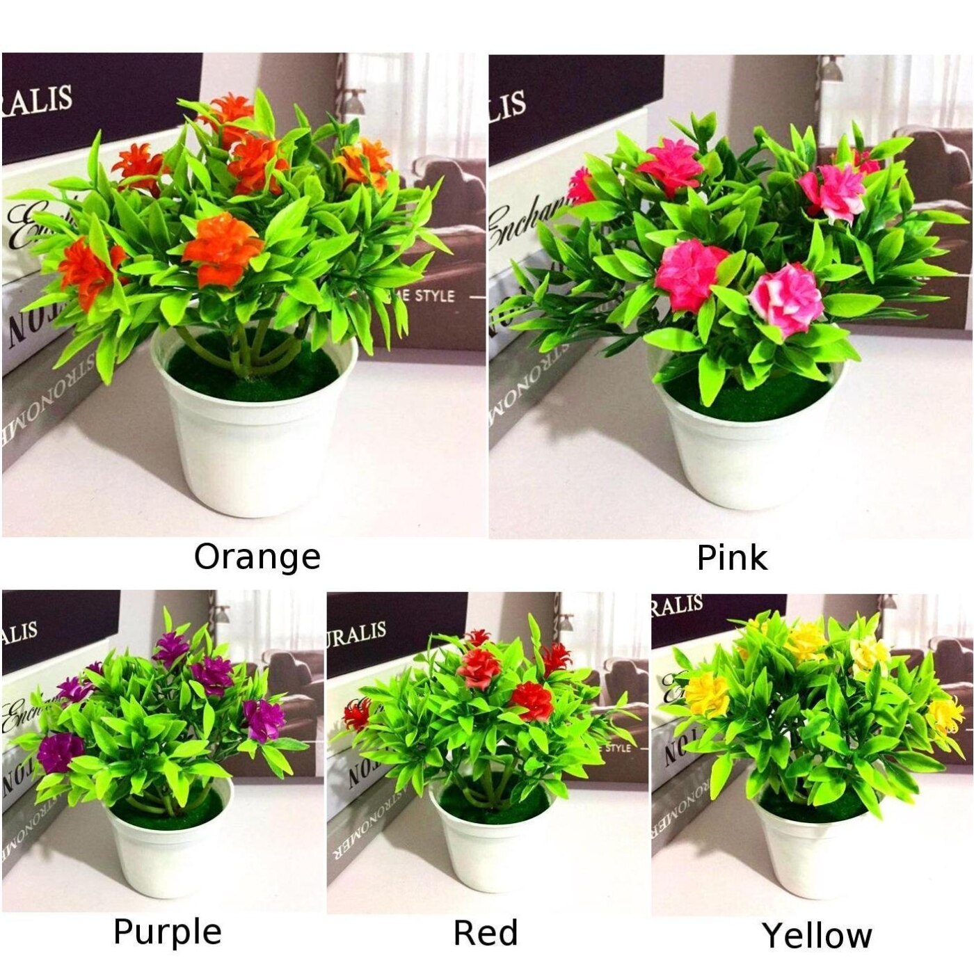Artificial Flowers Plants Chic Realistic Outdoor Gardern Office Desktop Wedding Party Chirstmas Year Decoration