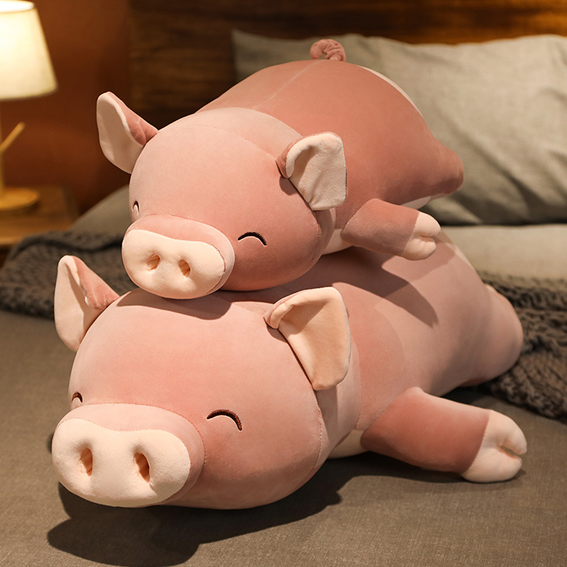 50-100cm Squishy simulación cerdo muñeco de peluche cerdito de juguete Animal suave Plushie almohada cojín reconfortante