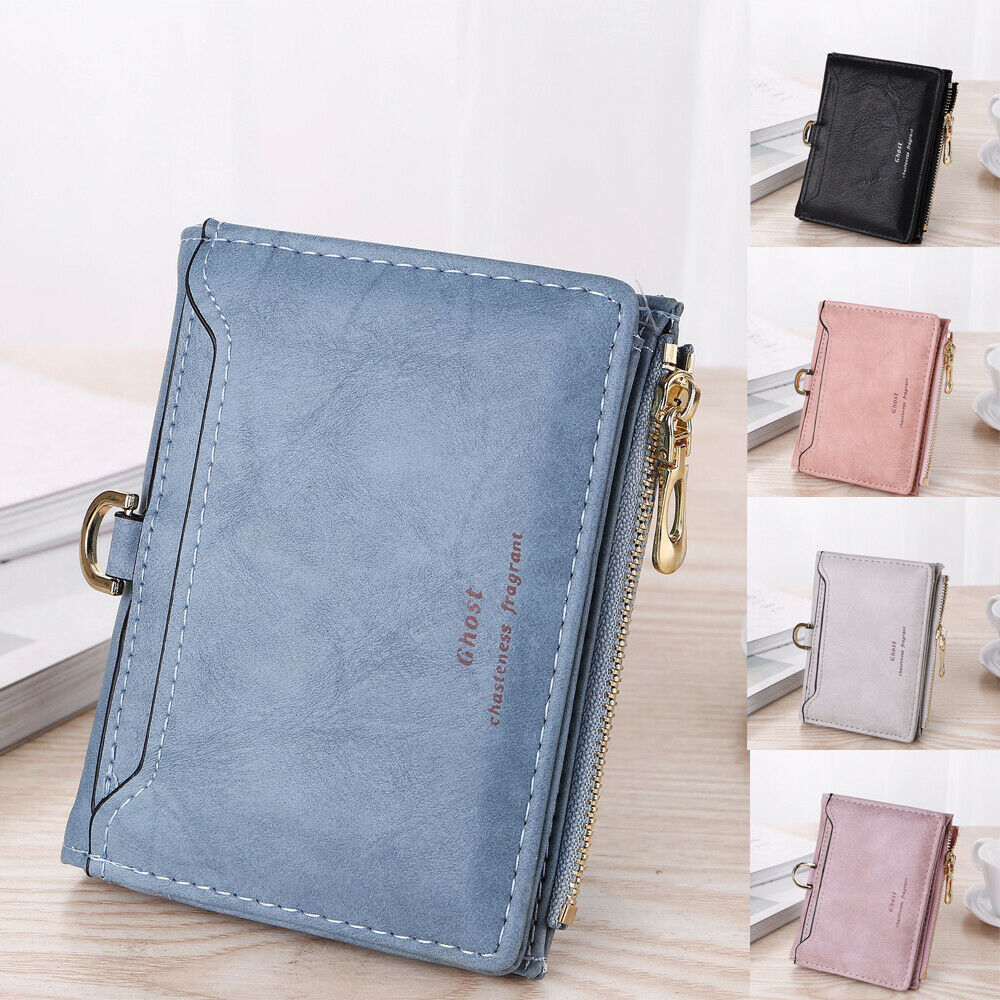 Kvinder lille pung dame kort solid møntlomme pung clutch taske