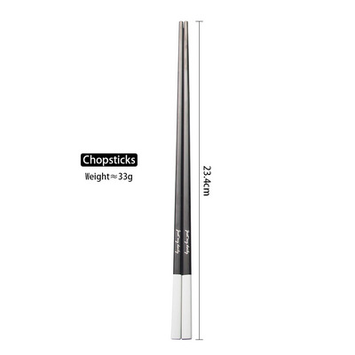 Nordic Stainless Steel Cutlery Set Black and White Western Tableware Knife Fork Spoon Set Chopsticks Creativedinnerware Set: Chopsticks
