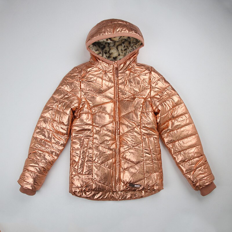 FLASH Winter Coat For Kids Girls Boys Zipper Hooded Fleece Jacket Thicken Warm Cotton Padded Jacket Children's Clothes: 8-9T