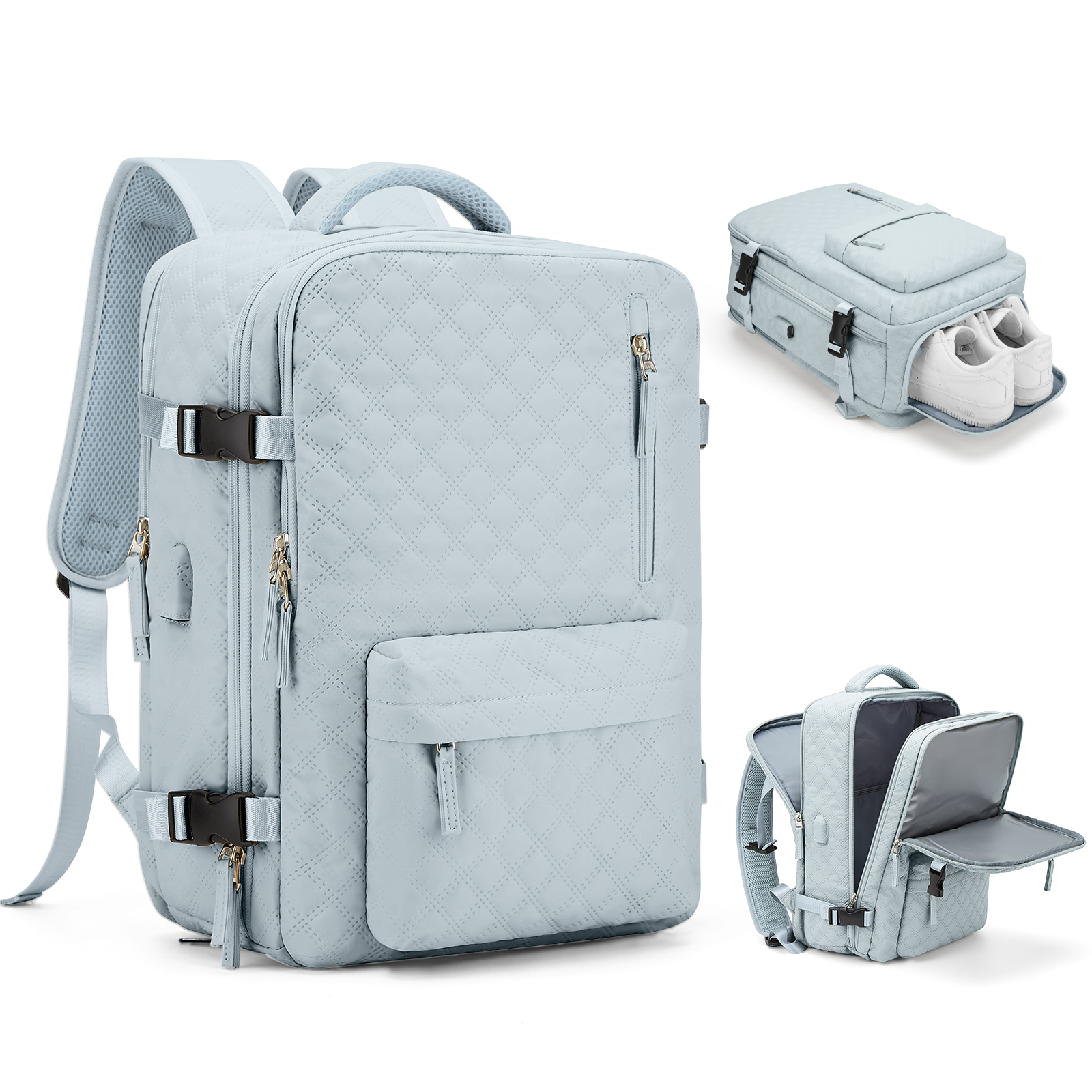 Easyjet 45x36x20 Reise rucksack für Männer Frauen Flug Handgepäck Handgepäck Tasche Weekender Tasche Kabinen größe Laptop Rucksäcke: Himmel Blau