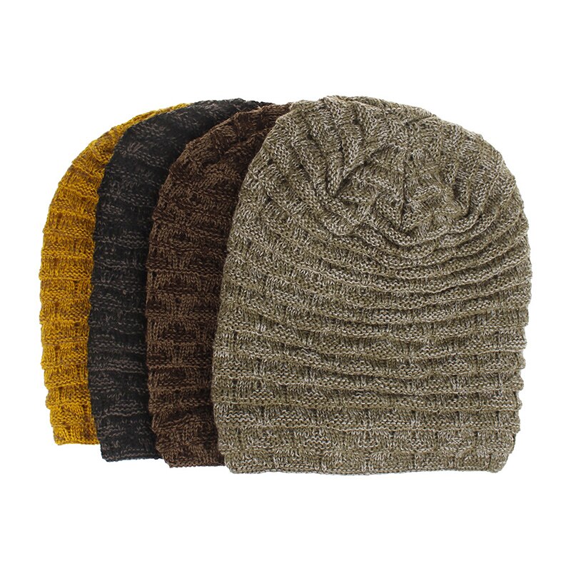 Gorro de malha chapéu redondo dobras ao ar livre tampas para o inverno feminino chapéu de malha gorro quente chapéus boné de lã hip hop capa de cabeça macia