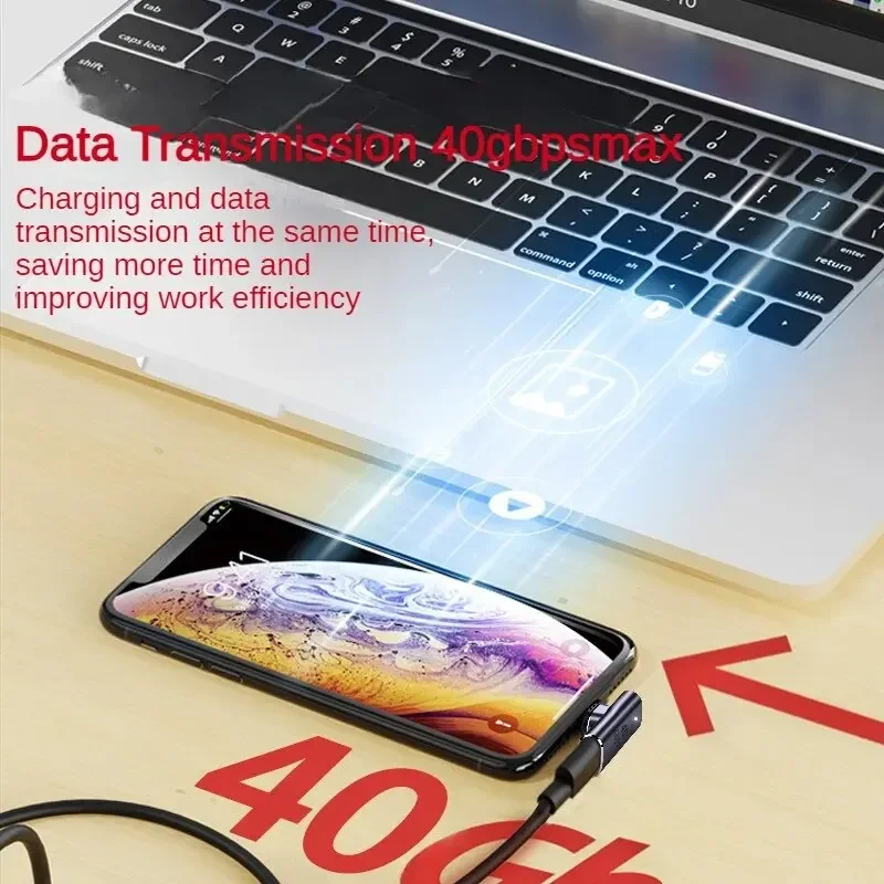 Adaptateur magnétique USB4.0 Thunderbolt 3, USB C vers Type C 40Gbps 140W 100W, câble convertisseur magnétique de charge rapide, adaptateur USB 8K