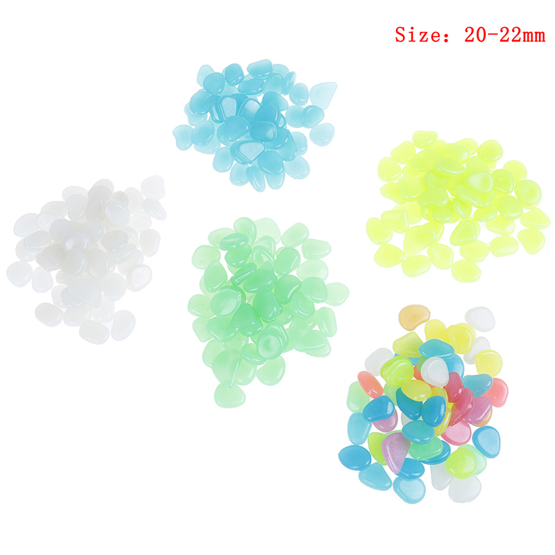 50Pcs Glow Stones Glow in the Dark Garden Pebbles Rocks for Walkways Garden Path Patio Lawn Garden Yard Decor Luminous stones